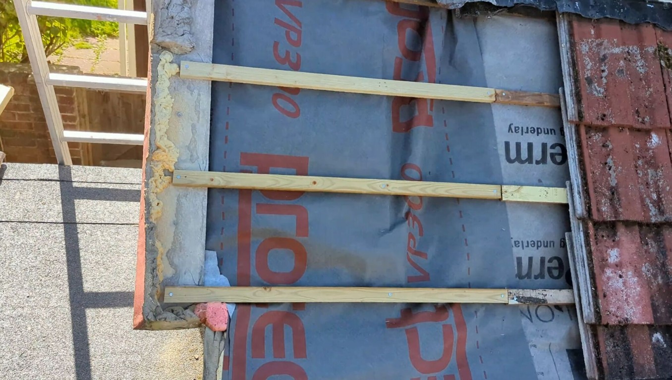 Installation of roof underlayment and waterproofing in San Juan, TX